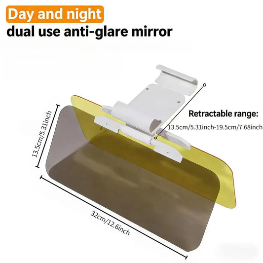 Car Sunshade Extender, 2-In-1 Design for Day and Night Use, Anti-Glare, UV Protection, Retractable Sunshade, Windshield Sun Shade Hdautomobile
